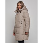 Пальто утепленное зимнее женское, размер 48, цвет бежевый - Фото 9