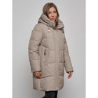 Пальто утепленное зимнее женское, размер 50, цвет бежевый - Фото 8