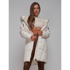 Пальто утепленное зимнее женское, размер 44, цвет бежевый - Фото 15