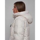 Пальто утепленное зимнее женское, размер 44, цвет бежевый - Фото 20
