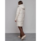 Пальто утепленное зимнее женское, размер 44, цвет бежевый - Фото 21