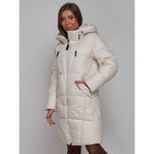 Пальто утепленное зимнее женское, размер 44, цвет бежевый - Фото 9