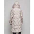 Пальто утепленное зимнее женское, размер 44, цвет бежевый - Фото 13