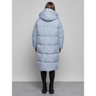 Пальто утепленное зимнее женское, размер 54, цвет голубой - Фото 4