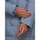 Пальто утепленное зимнее женское, размер 46, цвет голубой - Фото 14