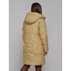 Пальто утепленное зимнее женское, размер 44, цвет горчичный - Фото 11