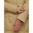 Пальто утепленное зимнее женское, размер 44, цвет горчичный - Фото 14