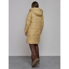 Пальто утепленное зимнее женское, размер 44, цвет горчичный - Фото 21