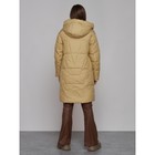 Пальто утепленное зимнее женское, размер 44, цвет горчичный - Фото 4