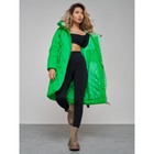Пальто утепленное зимнее женское, размер 42, цвет зелёный - Фото 16