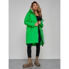 Пальто утепленное зимнее женское, размер 42, цвет зелёный - Фото 22