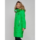 Пальто утепленное зимнее женское, размер 42, цвет зелёный - Фото 23