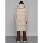 Пальто утепленное зимнее женское, размер 42, цвет светло-бежевый - Фото 4