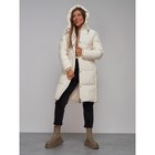 Пальто утепленное зимнее женское, размер 42, цвет светло-бежевый - Фото 16