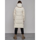Пальто утепленное зимнее женское, размер 42, цвет светло-бежевый - Фото 2