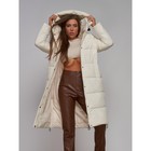 Пальто утепленное зимнее женское, размер 44, цвет светло-бежевый - Фото 14