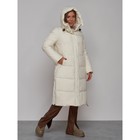 Пальто утепленное зимнее женское, размер 44, цвет светло-бежевый - Фото 6