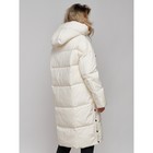 Пальто утепленное зимнее женское, размер 46, цвет светло-бежевый - Фото 17