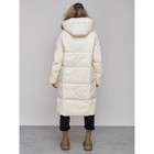Пальто утепленное зимнее женское, размер 46, цвет светло-бежевый - Фото 4