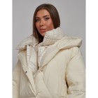 Пальто утепленное зимнее женское, размер 42, цвет светло-бежевый - Фото 18