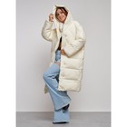 Пальто утепленное зимнее женское, размер 42, цвет светло-бежевый - Фото 19