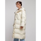 Пальто утепленное зимнее женское, размер 42, цвет светло-бежевый - Фото 9