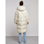 Пальто утепленное зимнее женское, размер 50, цвет светло-бежевый - Фото 4