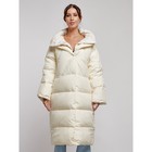 Пальто утепленное зимнее женское, размер 50, цвет светло-бежевый - Фото 8