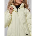 Пальто утепленное зимнее женское, размер 42, цвет светло-жёлтый - Фото 17