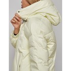Пальто утепленное зимнее женское, размер 42, цвет светло-жёлтый - Фото 18