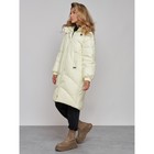 Пальто утепленное зимнее женское, размер 42, цвет светло-жёлтый - Фото 3