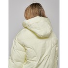 Пальто утепленное зимнее женское, размер 42, цвет светло-жёлтый - Фото 23