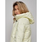 Пальто утепленное зимнее женское, размер 42, цвет светло-жёлтый - Фото 24