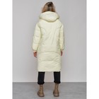 Пальто утепленное зимнее женское, размер 42, цвет светло-жёлтый - Фото 4