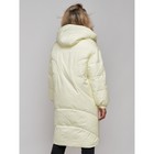 Пальто утепленное зимнее женское, размер 42, цвет светло-жёлтый - Фото 10