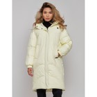 Пальто утепленное зимнее женское, размер 46, цвет светло-жёлтый - Фото 5
