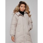 Пальто утепленное зимнее женское, размер 44, цвет светло-серый - Фото 12