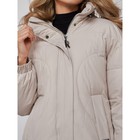 Пальто утепленное зимнее женское, размер 44, цвет светло-серый - Фото 15