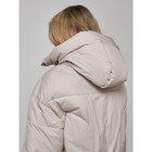 Пальто утепленное зимнее женское, размер 44, цвет светло-серый - Фото 20