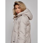 Пальто утепленное зимнее женское, размер 44, цвет светло-серый - Фото 21