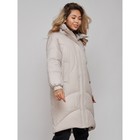 Пальто утепленное зимнее женское, размер 44, цвет светло-серый - Фото 22