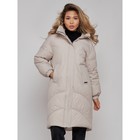 Пальто утепленное зимнее женское, размер 44, цвет светло-серый - Фото 5