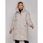 Пальто утепленное зимнее женское, размер 44, цвет светло-серый - Фото 7