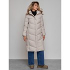 Пальто утепленное зимнее женское, размер 42, цвет светло-серый - Фото 2