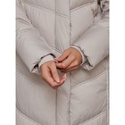 Пальто утепленное зимнее женское, размер 42, цвет светло-серый - Фото 12