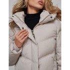 Пальто утепленное зимнее женское, размер 42, цвет светло-серый - Фото 13