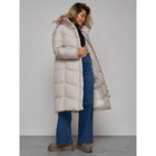 Пальто утепленное зимнее женское, размер 42, цвет светло-серый - Фото 14