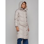 Пальто утепленное зимнее женское, размер 42, цвет светло-серый - Фото 6