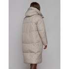 Пальто утепленное зимнее женское, размер 42, цвет светло-серый - Фото 11