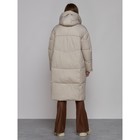 Пальто утепленное зимнее женское, размер 42, цвет светло-серый - Фото 4